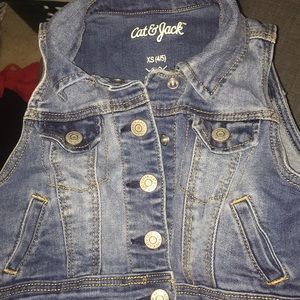 Little girls jean vest